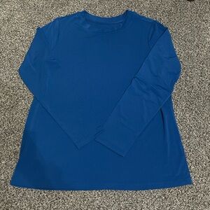 New Susan Graver Essentials Blue Long Sleeve Shirt M